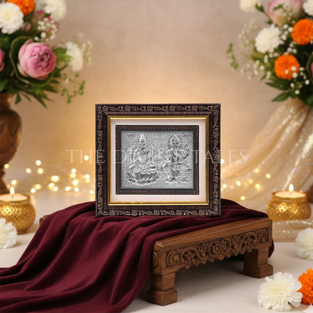 Laxmi Ganesh Ji Frame 999 Silver